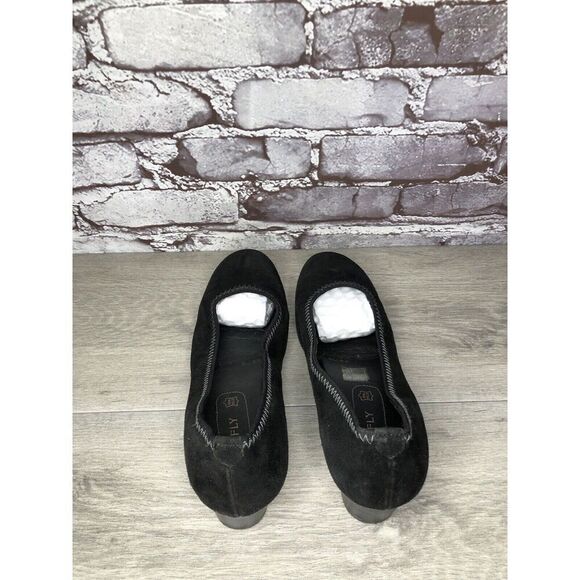 Stonefly Black Suede Leather Slip On Round Toe Dress Heels Women Sz 39EU/8.5M US - Picture 5 of 16